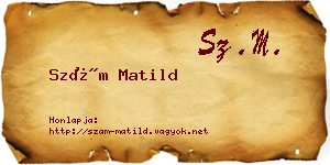 Szám Matild névjegykártya